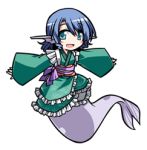  1girl gensou_ningyou_enbu hemogurobin_a1c mermaid solo touhou wakasagihime 