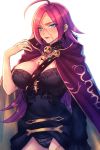  1girl ahoge blue_eyes breasts cleavage fate/extra fate/grand_order fate_(series) francis_drake_(fate) highres large_breasts long_hair looking_at_viewer pink_hair ramenwanomimono scar solo 