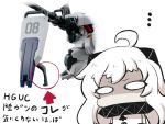  ... 1girl ahoge blank_eyes chibi collar comic commentary_request gomasamune gundam handle highres horns kantai_collection long_hair northern_ocean_hime photo pointer shaded_face shield shinkaisei-kan spoken_ellipsis translation_request white_background white_hair 