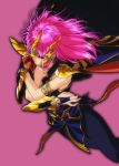  1girl artist_request breasts cape gundam gundam_zz haman_karn pantyhose pink_hair short_hair solo uniform 