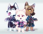  3boys animalization dog furry idolish_7 kujou_tenn male_focus multiple_boys sebychu tsunashi_ryuunosuke yaotome_gaku 