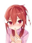  1girl absurdres commentary finger_sucking highres kaafi short_hair solo yuuki_yuuna yuuki_yuuna_wa_yuusha_de_aru yuusha_de_aru 