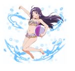  bikini konno_yuuki long_hair red-eyes violet_hair 