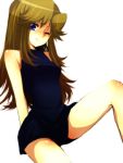  1girl black_dress blue_(pokemon) bonu_(tsunatan) brown_hair commentary_request dress highres long_hair pokemon pokemon_special solo 