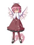  blush brown_eyes clenched_hands covering_mouth embarrassed looking_away mystia_lorelei phantom2071 pink_hair solo touhou wings 