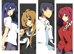  column_lineup highres kawashima_ami kushieda_minori nanao school_uniform serafuku takasu_ryuuji toradora! 