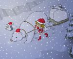  bird christmas hat original penguin polar_bear santa_costume santa_hat sleigh snow 