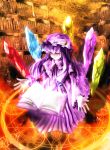  book crystal dress hat long_hair magic magic_circle mikihiro patchouli_knowledge purple_eyes purple_hair runes solo touhou violet_eyes 