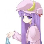  bust crescent dress hat long_hair muranisaki panties patchouli_knowledge purple_eyes purple_hair solo touhou underwear violet_eyes 