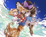  alice_margatroid bad_id blonde_hair blue_eyes broom brown_hair hair_ribbon hairband hat hourai hourai_doll kirisame_marisa multiple_girls ribbon tairi touhou yellow_eyes 