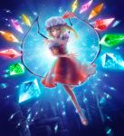  flandre_scarlet hat highres ponytail red_eyes saku saku_(saku9595) short_hair side_ponytail touhou wings 