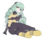  1girl artist_request ass breasts cosplay drill_hair fiore_brunelli gloves green_hair lipstick long_hair looking_at_viewer makeup neon_genesis_evangelion plugsuit sketch smile solo star_ocean star_ocean_integrity_and_faithlessness yellow_eyes 