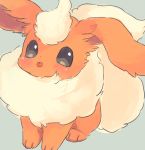  :p black_eyes blue_background blush flareon hideko_(l33l3b) looking_at_viewer no_humans pokemon pokemon_(creature) simple_background sitting solo tongue tongue_out 