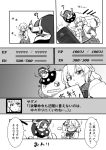  +++ 2girls ? berusuke_(beru_no_su) blush cellphone closed_eyes closed_mouth comic doreking doremy_sweet dress eyebrows_visible_through_hair flying_sweatdrops greyscale happy hat horns jacket kishin_sagume monochrome multiple_girls nose_blush o_o phone self_shot selfie_stick short_hair smartphone smile sparkle touhou translation_request user_interface 