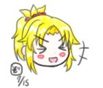  &gt;_&lt; 1girl blush chibi closed_eyes face fate/apocrypha fate_(series) laughing mordred_(fate) mordred_(fate)_(all) open_mouth pixiv simple_background solo sou_taaberuku 