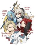  alvis_(fire_emblem) aqua_(fire_emblem_if) armor artist_request blonde_hair blue_hair cape chibi female_my_unit_(fire_emblem_if) fire_emblem fire_emblem:_seisen_no_keifu fire_emblem_heroes fire_emblem_if hairband long_hair mamkute marks_(fire_emblem_if) my_unit_(fire_emblem_if) pointy_ears redhead short_hair veil 