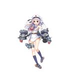  1girl alternate_costume anchor artist_request belt blue_legwear changchun_(zhan_jian_shao_nyu) elbow_gloves full_body gloves hands_up hat hat_ribbon kneehighs long_hair mary_janes neckerchief official_art propeller red_eyes red_star remodel_(zhan_jian_shao_nyu) reshitelny_(zhan_jian_shao_nyu) ribbon rigging sailor_hat salute shoes solo thigh-highs thighs transparent_background turret two-finger_salute white_gloves white_hair wrist_cuffs zettai_ryouiki zhan_jian_shao_nyu 
