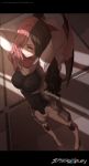  1girl brown_hair darling_in_the_franxx dishwasher1910 highres multicolored_hair neo_(rwby) pilot_suit pink_hair rwby smile solo 