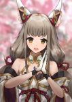  1girl animal_ears bangs cat_ears gh_(chen_ghh) gloves highres leotard long_hair looking_at_viewer niyah silver_hair simple_background smile solo spoilers twintails xenoblade xenoblade_2 yellow_eyes 