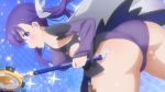  ass detached_sleeves fate/stay_night fate_(series) magical_girl matou_sakura panties purple_hair twintails underwear violet_eyes wand 