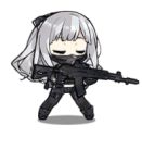  1girl ak-12_(girls_frontline) animated animated_gif assault_rifle closed_eyes girls_frontline gun lowres official_art rifle tagme weapon white_hair 