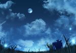  2boys 80s autobot bumblebee cannon clouds decepticon full_moon grass heye8814738 moon multiple_boys nature night night_sky no_humans oldschool outdoors scenery sky soundwave transformers weapon 