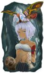  1girl dark_skin godzilla:_planet_of_the_monsters godzilla_(series) green_eyes miana mothra white_hair 