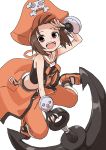  1girl absurdres anchor brown_eyes brown_hair check_commentary commentary_request guilty_gear guilty_gear_xrd hat highres may_(guilty_gear) pirate pirate_hat skull_and_crossbones solo yamamoto_souichirou 