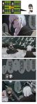  ... 2girls 4koma brown_hair comic commentary commentary_request eyepatch girls_frontline highres kneeling long_hair m16a1_(girls_frontline) m4a1_(girls_frontline) multicolored_hair multiple_girls pale_skin rocket_launcher scar scar_across_eye shield silver_hair snow speech_bubble streaked_hair translation_request weapon xiu_jiayihuizi 