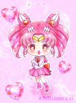  chibi pink_eyes pink_hair sailor_chibi_moon short_hair 