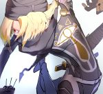  1girl blonde_hair dark_skin highres long_hair prairie-wolf red_eyes reverse_trap sheik simple_background solo super_smash_bros. surcoat the_legend_of_zelda the_legend_of_zelda:_ocarina_of_time the_legend_of_zelda:_twilight_princess turban white_background 