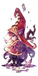  1girl animal_ears black_legwear boots dress eyelashes from_side full_body green_eyes half-closed_eyes hat highres league_of_legends long_hair long_sleeves lulu_(league_of_legends) panza purple_hair solo staff standing very_long_hair witch_hat yordle 
