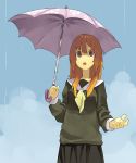  hama2224 highres long_hair original school_uniform skirt umbrella 