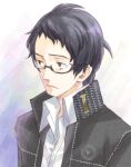  adachi_tohru bad_id bespectacled glasses lowres male persona persona_4 school_uniform udajo udajyo 