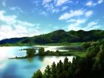  bad_id cloud clouds forest highres mountain nature scenery sky water 