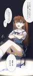  brown_hair chair crossed_arms hair_ornament highres long_hair miniskirt neon_genesis_evangelion panchira_sit panties pantyshot pantyshot_sitting school_uniform sitting skirt souryuu_asuka_langley t-ihn translated translation_request underwear 