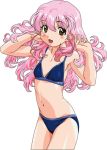  al_cuzco bikini blush brown_eyes cuzco_al flat_chest gundam gundam_msv onegai_twins onodera_karen peaceman pink_hair recolored swimsuit 