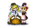  basket blonde_hair candy cosplay flandre_scarlet hat kirisame_marisa kirisame_marisa_(cosplay) ponytail pumpkin red_eyes ribbon rumia rune_(pivix) rune_(solitonbeam) short_hair touhou wings 