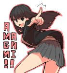  1girl amagami ayatsuji_tsukasa black_eyes black_hair blazer school_uniform skirt solo yu_65026 
