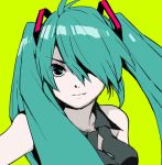  face hair_over_one_eye hatsune_miku t-ihn twintails vocaloid 