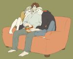  barefoot big_boss couch cute eating eva metal_gear_solid popcorn revolver_ocelot 