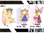  cat_ears chen engrish fox fox_tail french hat numako ranguage tail touhou translated yakumo_ran yakumo_yukari 