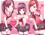  3girls ari_(pixiv) buono! heart hello_project natsuyaki_miyabi necktie suzuki_airi tsugunaga_momoko 