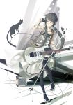  black_hair camera cat guitar headphones highres instrument microphone microphone_stand original product_placement twintails vofan 