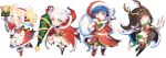  2boys 2girls bare_shoulders bikini black_hair blonde_hair blue_eyes blue_hair blush boots bracelet breasts bridal_gauntlets brother_and_sister cape chibi christmas christmas_tree circlet cleavage dress fire_emblem fire_emblem:_kakusei fire_emblem_heroes hair_ornament headband horns jewelry krom liz_(fire_emblem) long_hair looking_at_viewer male_my_unit_(fire_emblem:_kakusei) medium_breasts multiple_boys multiple_girls my_unit_(fire_emblem:_kakusei) open_mouth short_hair short_twintails siblings simple_background smile swimsuit tharja tiara tree twintails two_side_up zuizi 