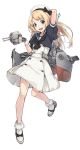  1girl beret blonde_hair blue_eyes dress hat jervis_(kantai_collection) kantai_collection konishi_(koconatu) machinery official_art sailor_dress solo turret 