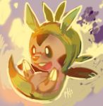  :d chespin full_body glitchedpuppet happy no_humans open_mouth pokemon pokemon_(creature) pokemon_(game) pokemon_xy signature smile solo 