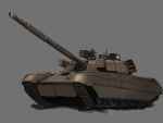  absurdres grey_background ground_vehicle highres military military_vehicle motor_vehicle original poet t-80 tank 