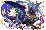  claws colorful commentary_request debris dragon fairy_wings flower green_eyes highres isaroishin looking_at_viewer multicolored no_humans open_mouth original rock rose sharp_teeth solo teeth wings 