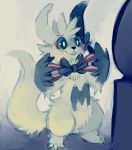  bow bowtie claws clothed_pokemon full_body glitchedpuppet happy highres no_humans partially_colored pokemon pokemon_(creature) pokemon_(game) pokemon_rse smile solo standing teeth zangoose 